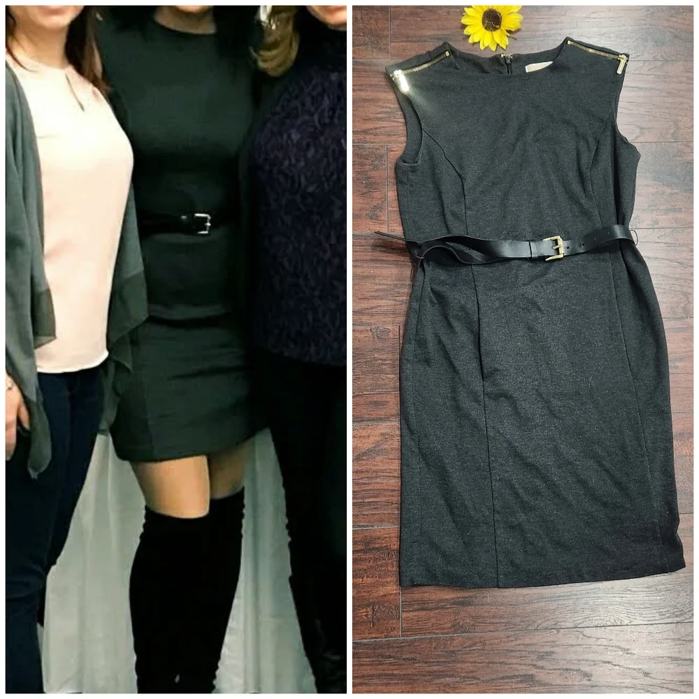 Michael Kors Black Sleeveless Sheath Dress